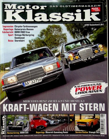 Deckblatt Motor Klassik (08/2007)